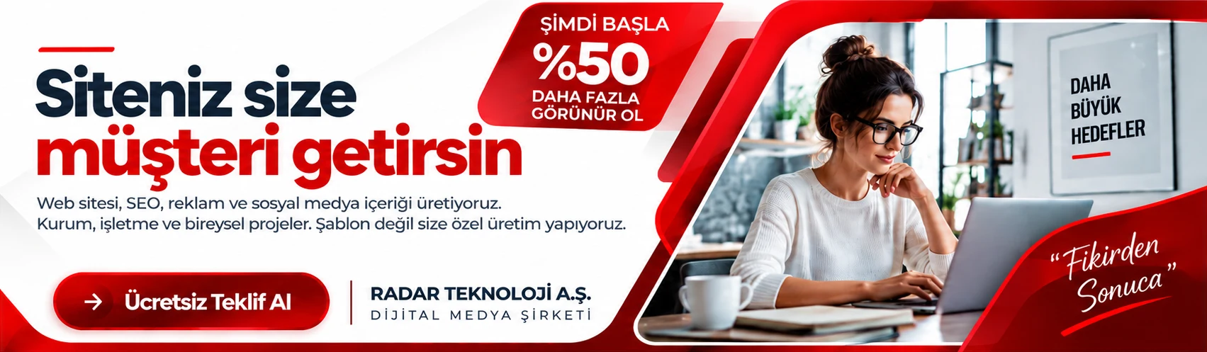Radar Teknoloji A.Ş. - Siteniz size müşteri getirsin